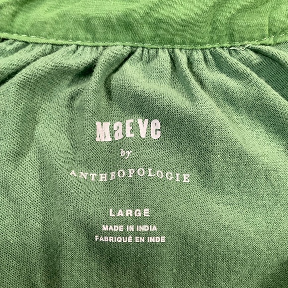 Anthropologie maeve green top, - Picture 2 of 3